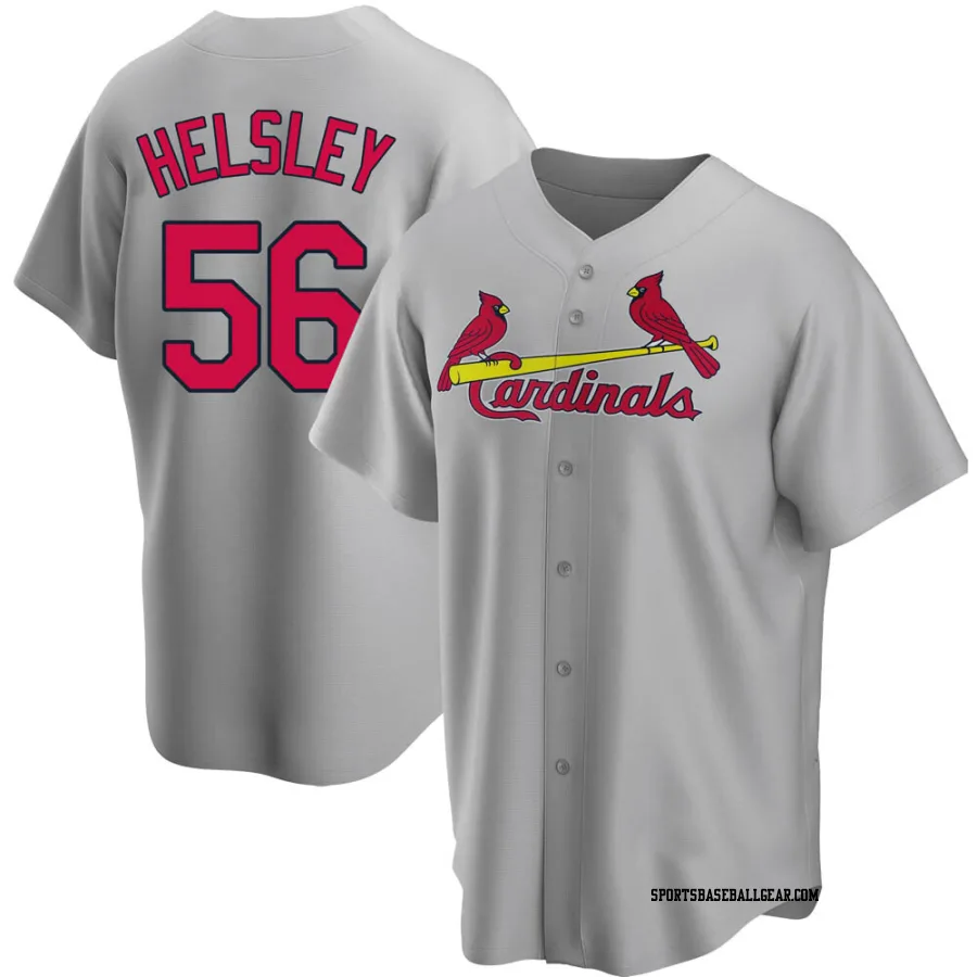 Ryan Helsley Men's St. Louis Cardinals Gray Replica Road Jersey