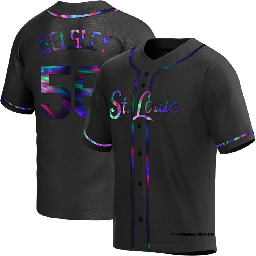 Ryan Helsley Youth St. Louis Cardinals Black Holographic Replica Alternate Jersey