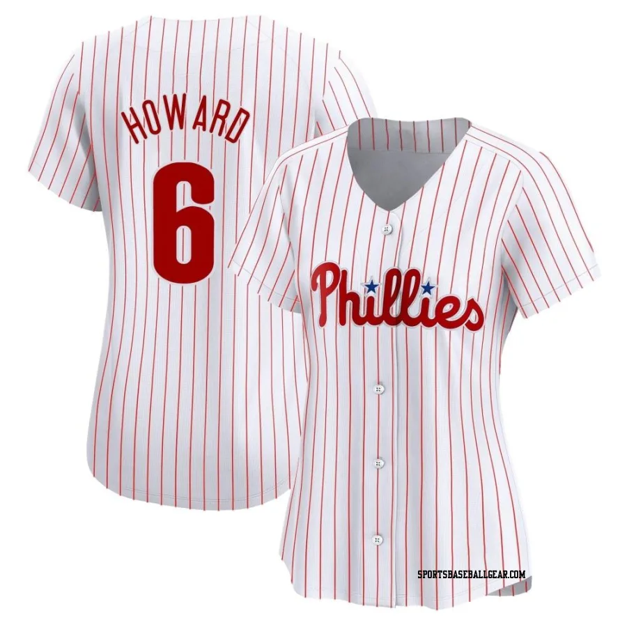 Ryan Howard Women's Philadelphia Phillies White Limited Home Jersey