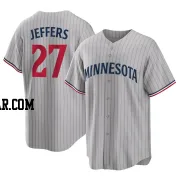 Ryan Jeffers Men's Minnesota Twins Gray Replica Road Jersey