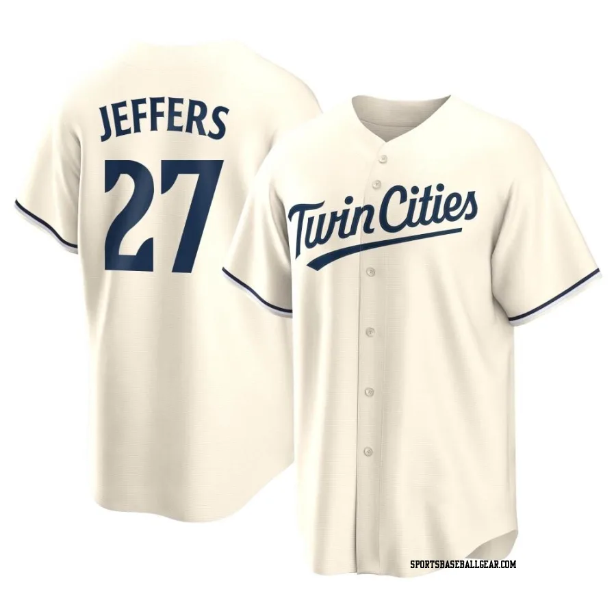 Ryan Jeffers Youth Minnesota Twins Cream Replica Alternate Jersey