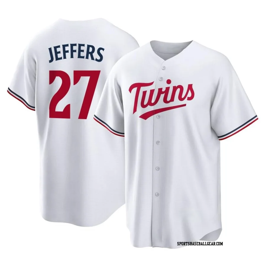 Ryan Jeffers Youth Minnesota Twins White Replica Home Jersey