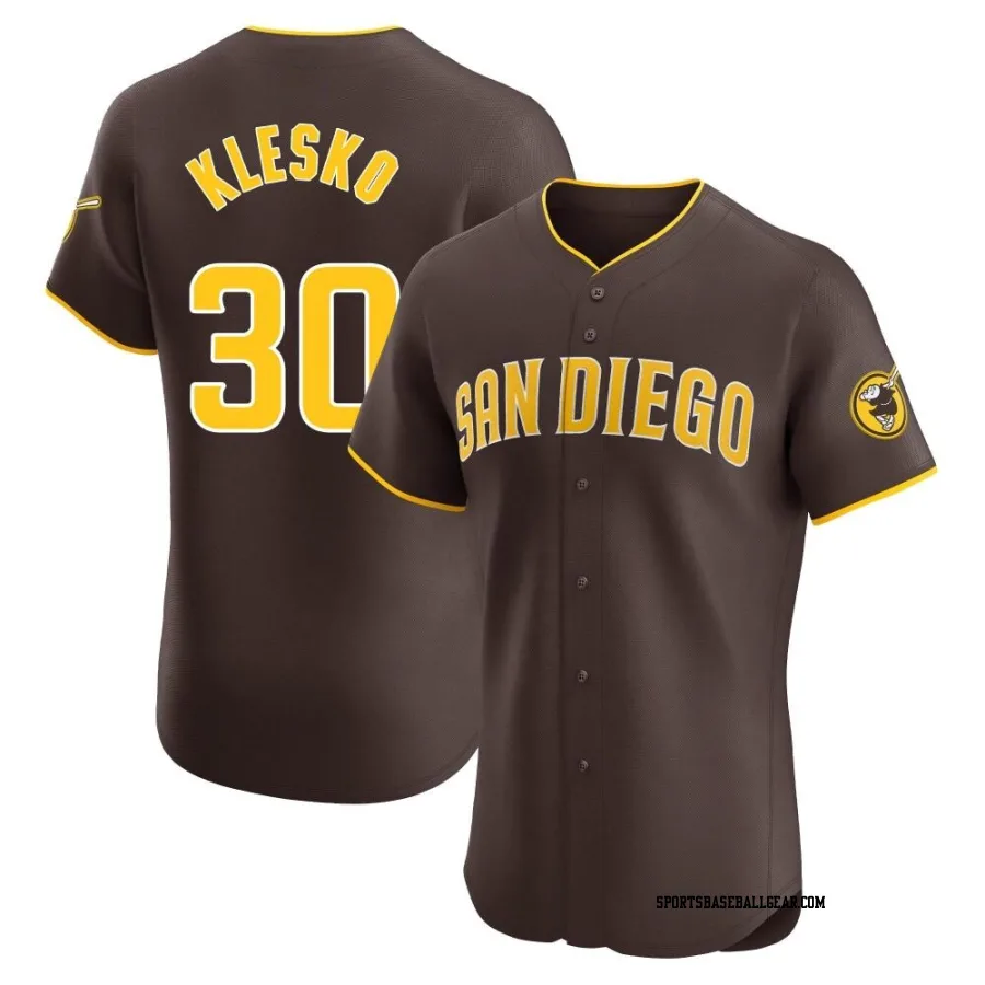 Ryan Klesko Men's San Diego Padres Brown Elite Road Vapor Premier Jersey