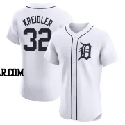 Ryan Kreidler Men's Detroit Tigers White Elite Home Jersey