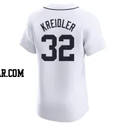 Ryan Kreidler Men's Detroit Tigers White Elite Home Jersey