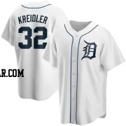 Ryan Kreidler Youth Detroit Tigers White Replica Home Jersey