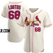 Ryan Loutos Men's St. Louis Cardinals Cream Authentic Alternate Jersey