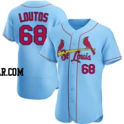 Ryan Loutos Men's St. Louis Cardinals Light Blue Authentic Alternate Jersey