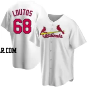 Ryan Loutos Men's St. Louis Cardinals White Replica Home Jersey