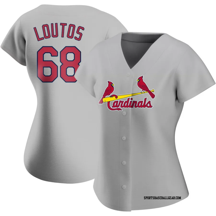 Ryan Loutos Women's St. Louis Cardinals Gray Replica Road Jersey