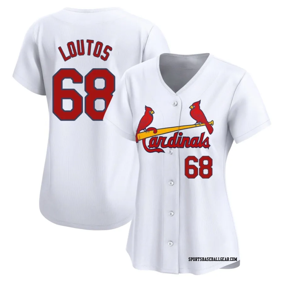 Ryan Loutos Women's St. Louis Cardinals White Limited Home Jersey