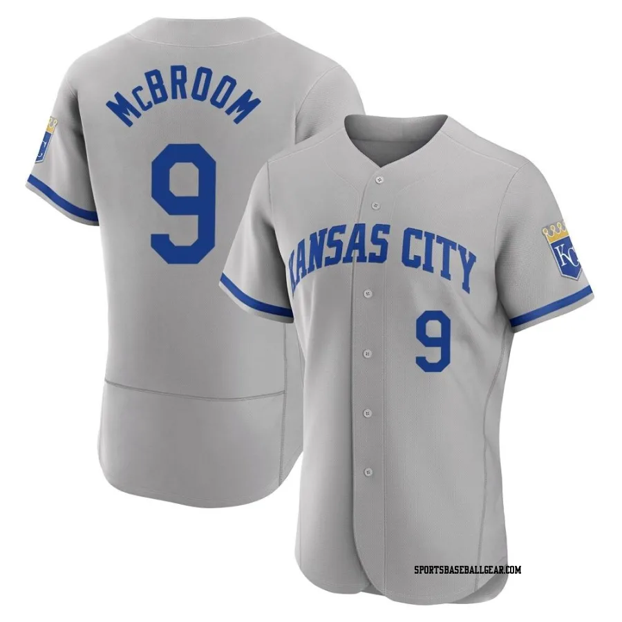 Ryan McBroom Men's Kansas City Royals Gray Authentic 2022 Road Jersey