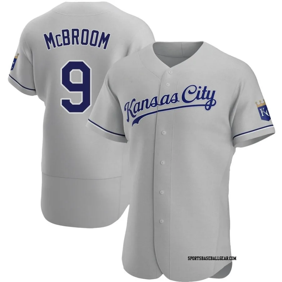 Ryan McBroom Men's Kansas City Royals Gray Authentic Road Jersey