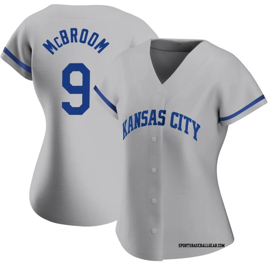 Ryan McBroom Women's Kansas City Royals Gray Replica 2022 Road Jersey