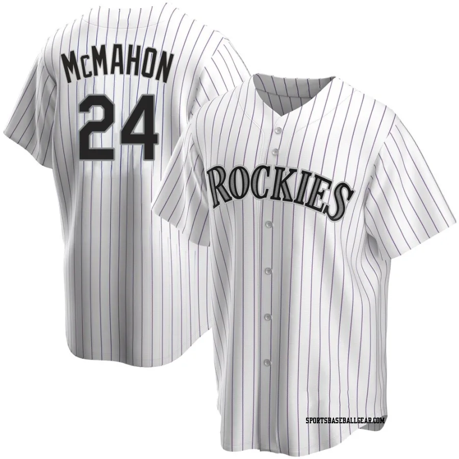 Ryan McMahon Men's Colorado Rockies White Replica Home Jersey