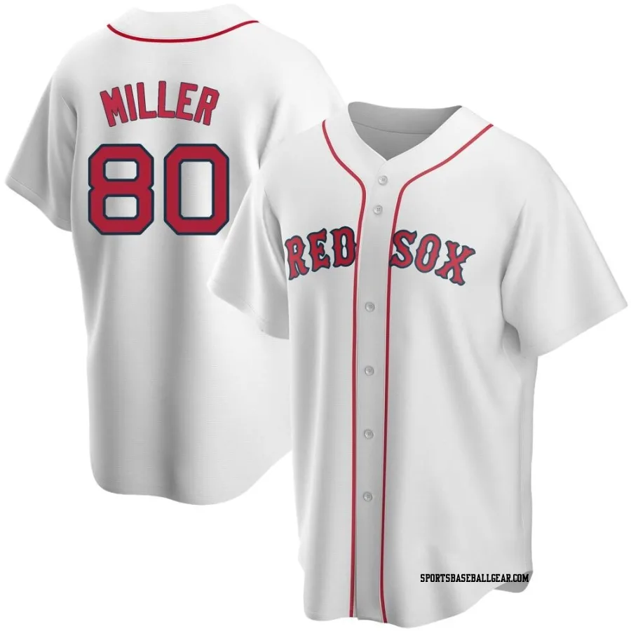 Ryan Miller Men's Boston Red Sox White Replica Home Jersey