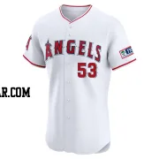 Ryan Miller Men's Los Angeles Angels White Elite Home Patch Jersey