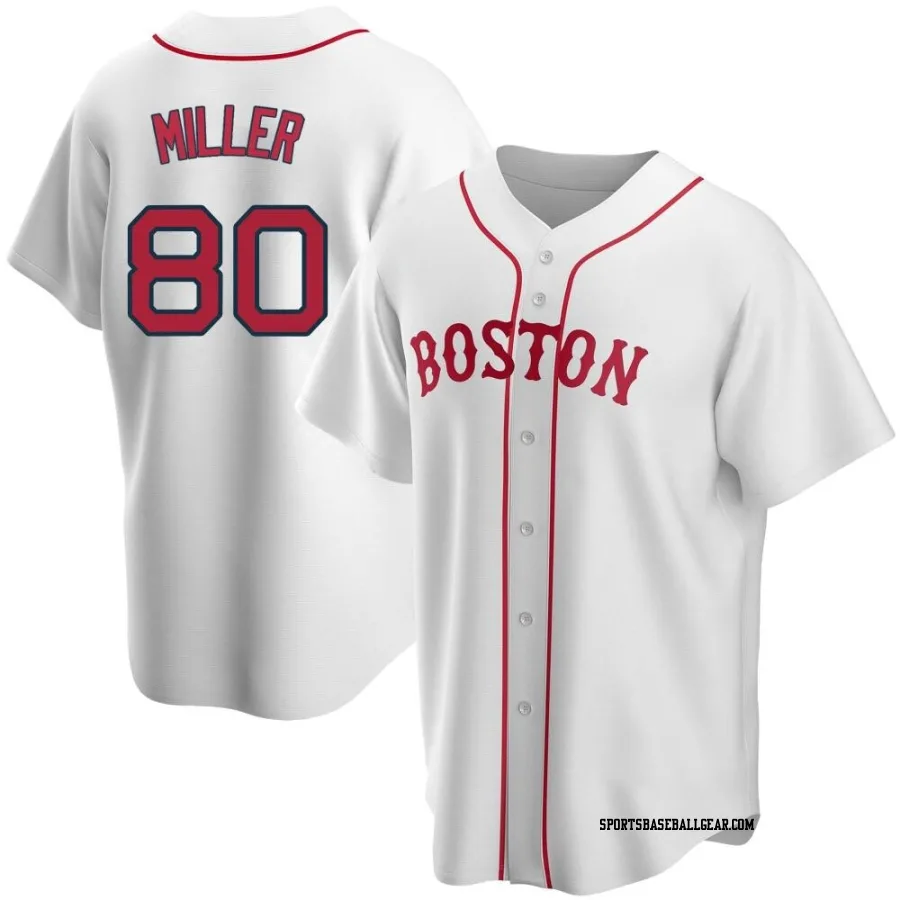 Ryan Miller Youth Boston Red Sox White Replica Alternate Jersey