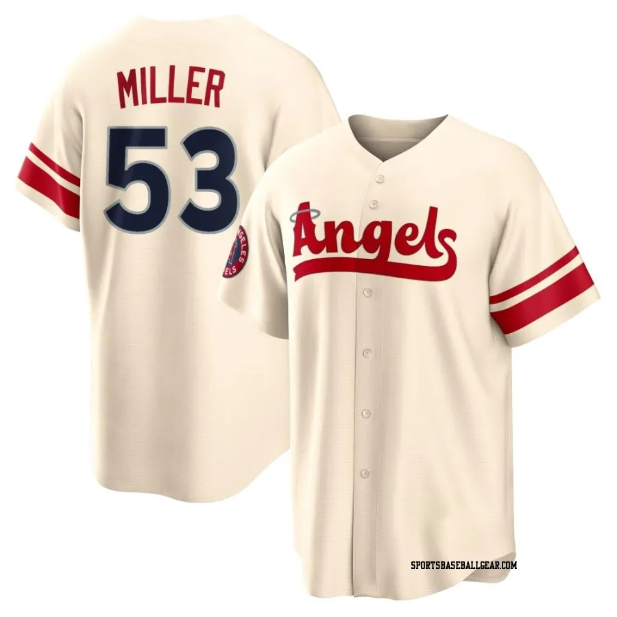 Ryan Miller Youth Los Angeles Angels Cream Replica 2022 City Connect Jersey