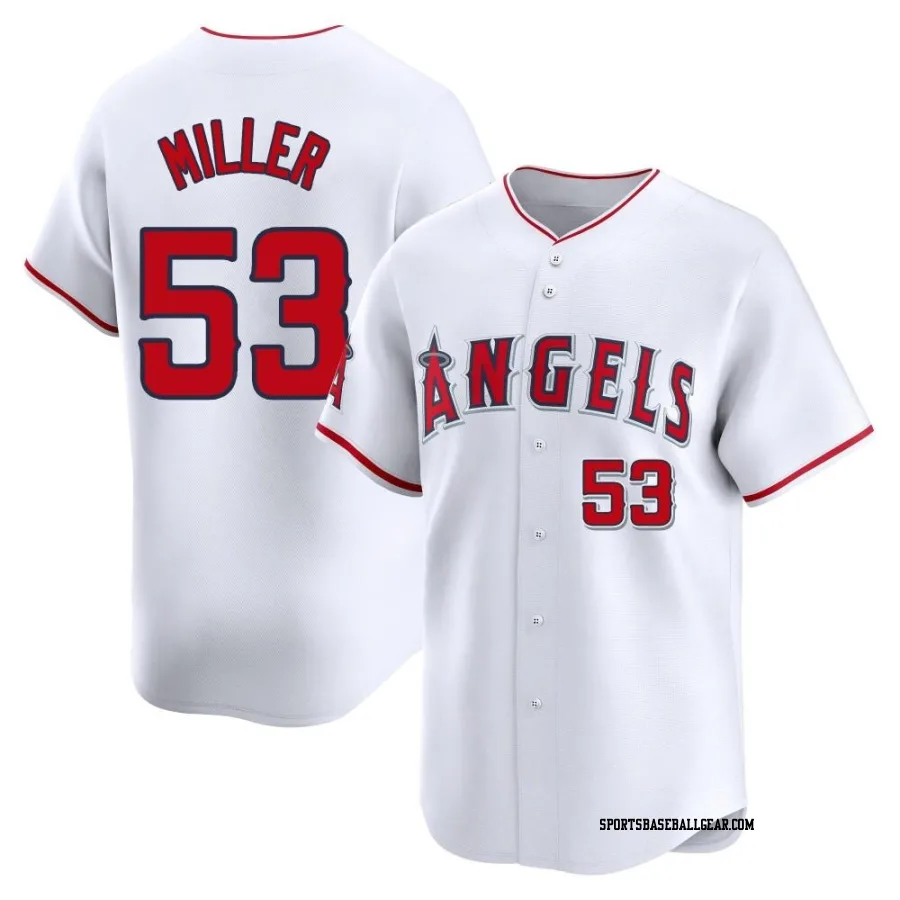 Ryan Miller Youth Los Angeles Angels White Limited Home Jersey