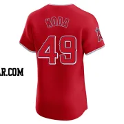 Ryan Noda Men's Los Angeles Angels Red Elite Alternate Jersey