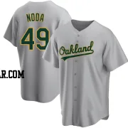 Ryan Noda Men's Oakland Athletics Gray Replica Road Jersey