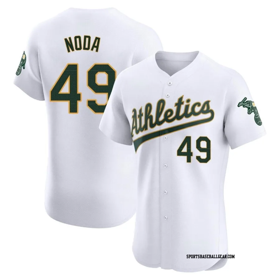 Ryan Noda Men's Oakland Athletics White Elite Home Jersey