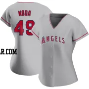 Ryan Noda Women's Los Angeles Angels Authentic Silver Road Jersey