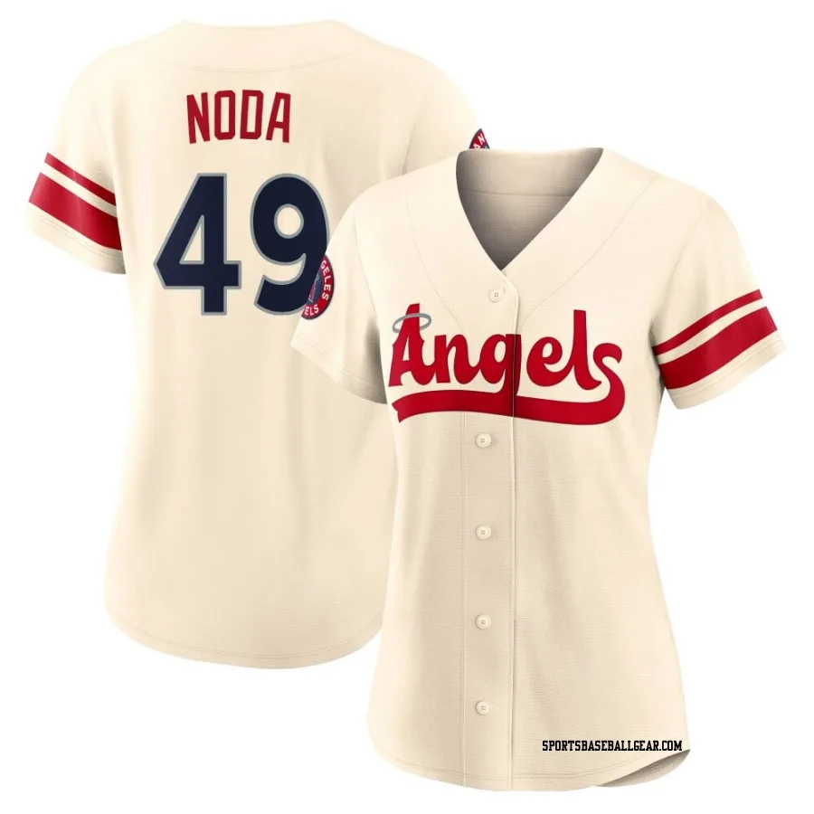 Ryan Noda Women's Los Angeles Angels Cream Authentic 2022 City Connect Jersey