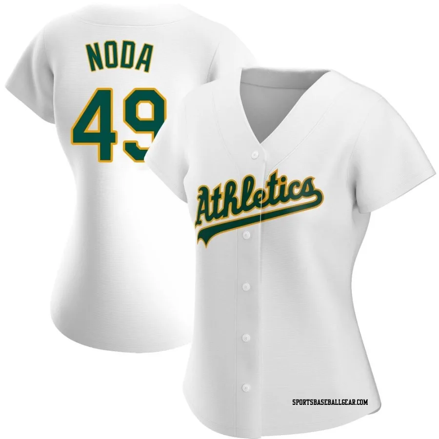 Ryan Noda Women's Oakland Athletics White Authentic Home Jersey