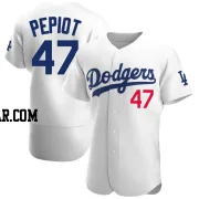 Ryan Pepiot Men's Los Angeles Dodgers White Authentic Home Jersey