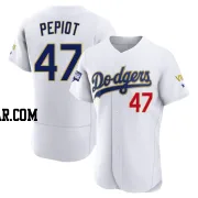 Ryan Pepiot Men's Los Angeles Dodgers White/Gold Authentic 2021 Gold Program Player Jersey