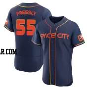 Ryan Pressly Men's Houston Astros Navy Authentic 2022 City Connect Jersey