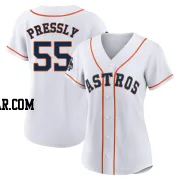 Ryan Pressly Women's Houston Astros White Authentic 2022 World Series Champions Home Jersey