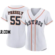 Ryan Pressly Women's Houston Astros White Authentic 2022 World Series Home Jersey