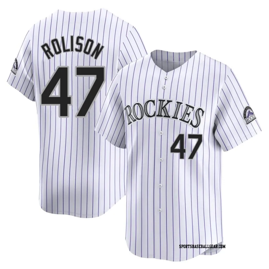 Ryan Rolison Youth Colorado Rockies White Limited Home Jersey