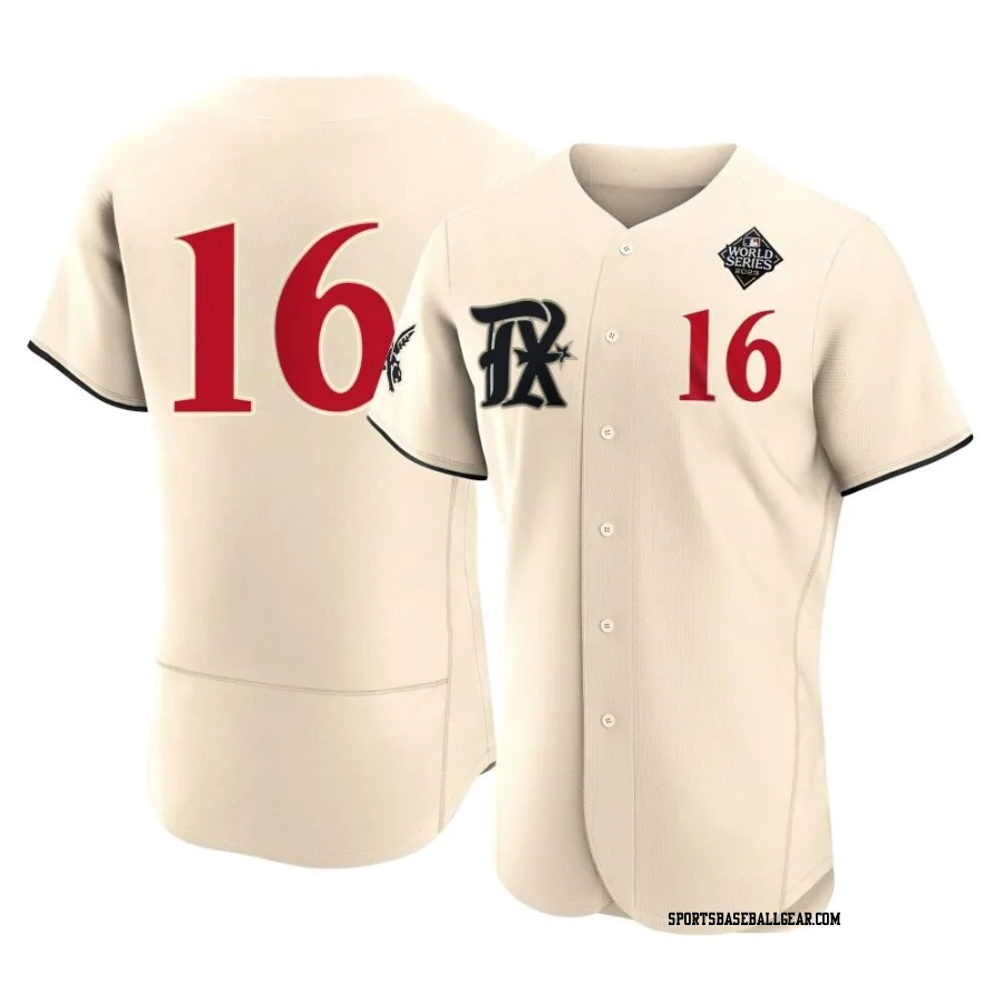 Ryan Rua Men's Texas Rangers Cream Authentic 2023 City Connect 2023 World Series Jersey