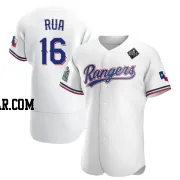 Ryan Rua Men's Texas Rangers White Authentic Home 2023 World Series Jersey