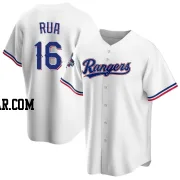 Ryan Rua Men's Texas Rangers White Replica Home 2023 World Series Champions Jersey