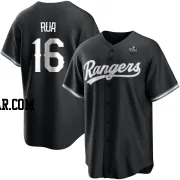 Ryan Rua Youth Texas Rangers White Replica Black 2023 World Series Jersey