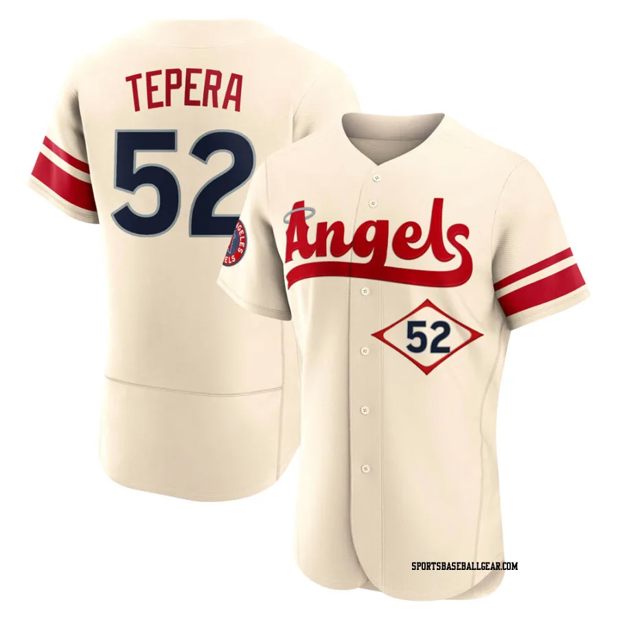 Ryan Tepera Men's Los Angeles Angels Cream Authentic 2022 City Connect Jersey