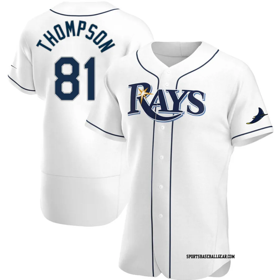 Ryan Thompson Men's Tampa Bay Rays White Authentic Home Jersey