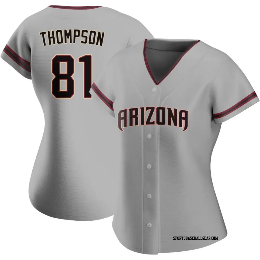 Ryan Thompson Women's Arizona Diamondbacks Gray Replica Road Jersey