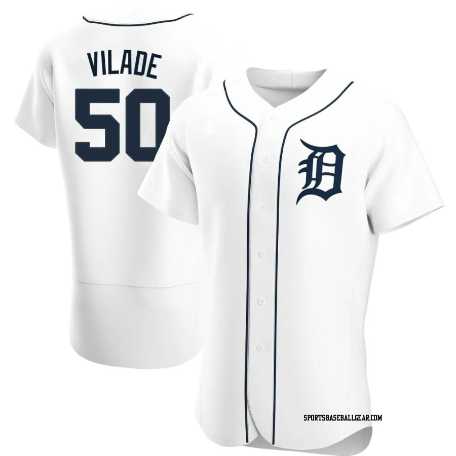 Ryan Vilade Men's Detroit Tigers White Authentic Home Jersey