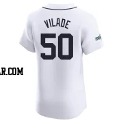 Ryan Vilade Men's Detroit Tigers White Elite Home Patch Jersey