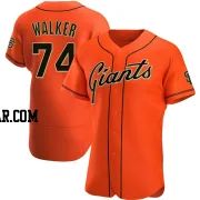 Ryan Walker Men's San Francisco Giants Orange Authentic Alternate Jersey