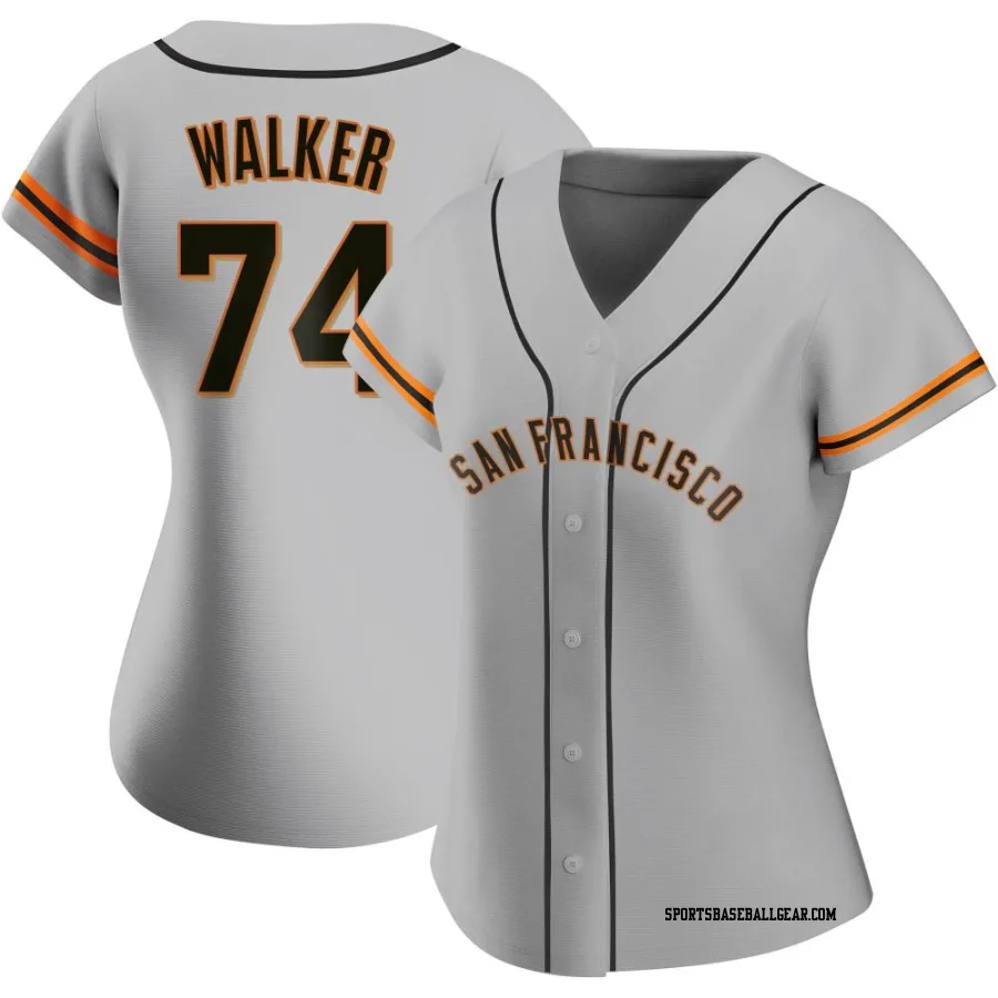 Ryan Walker Women's San Francisco Giants Gray Authentic Road Jersey