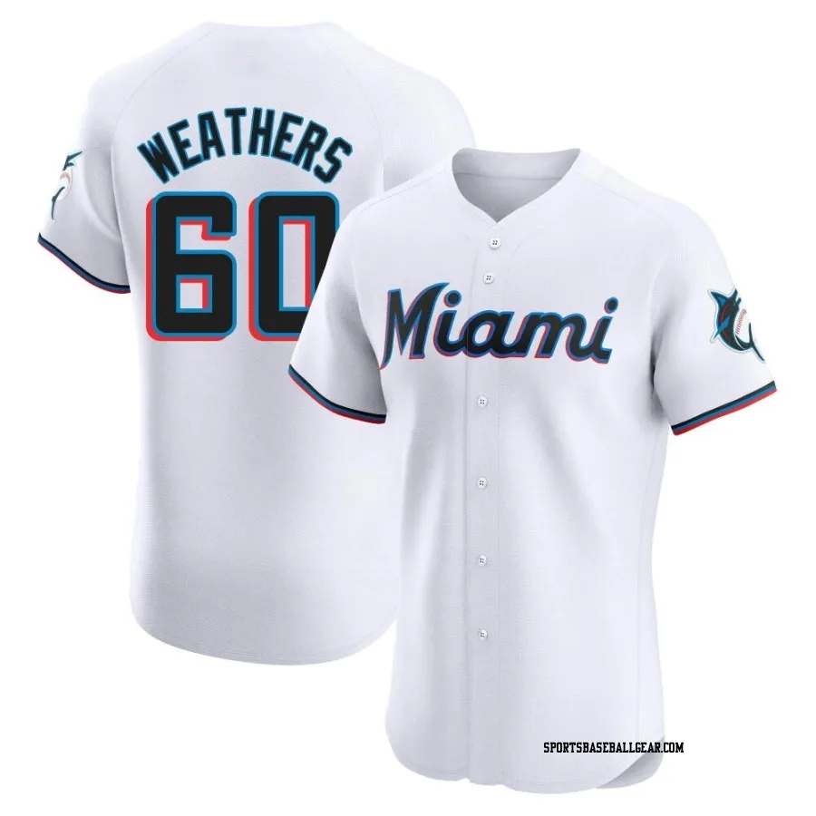 Ryan Weathers Men's Miami Marlins White Elite Home Jersey