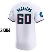 Ryan Weathers Men's Miami Marlins White Elite Home Patch Jersey