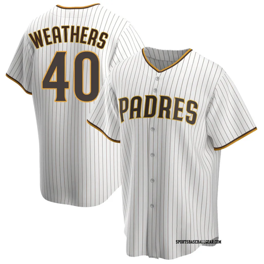 Ryan Weathers Youth San Diego Padres White/Brown Replica Home Jersey